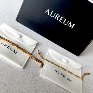 (2) 24k gold plated bracelets w/brass base